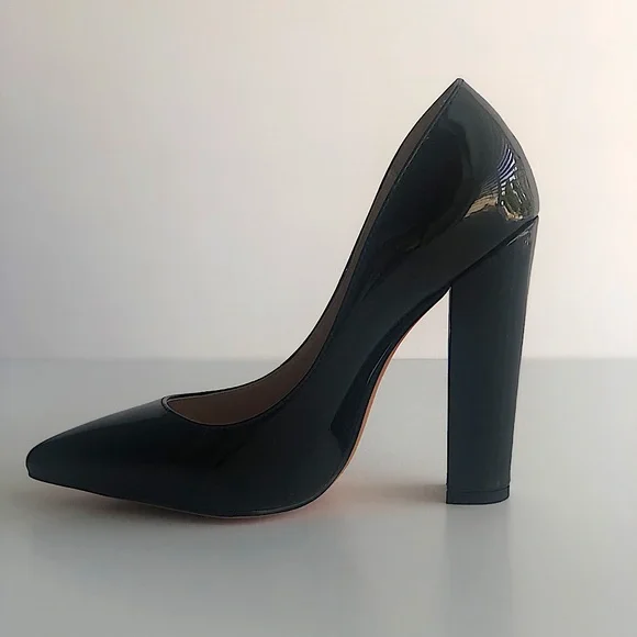 Black block high heels - Picture 6 of 9